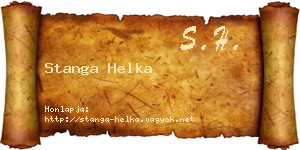 Stanga Helka névjegykártya